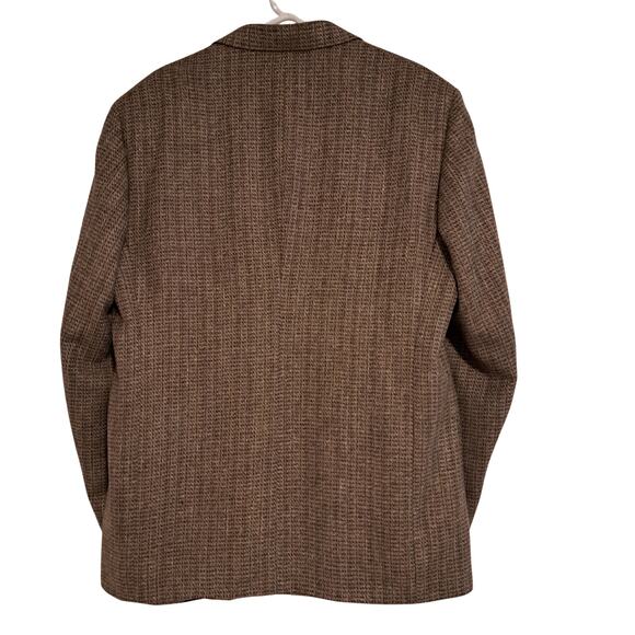 Hunter Haig Mens Tweed Blazer Vintage Tan Grandpacore Professor Academia Scholar - Picture 2 of 11